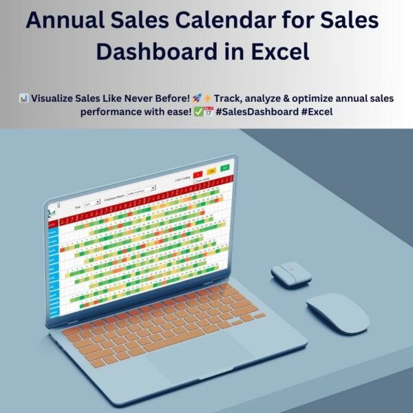 Annual Sales Calendar for Sales Dashboard in Excel