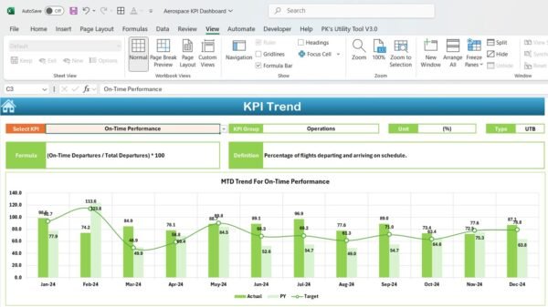 Aerospace KPI Dashboard in Excel - Image 4