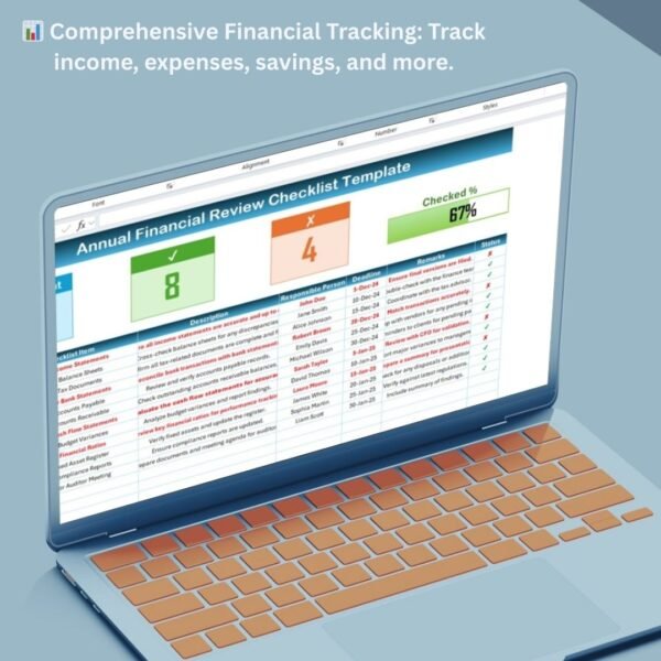 Annual Financial Review Checklist Template in Excel