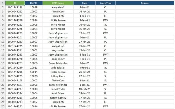 Annual Leave Tracker with Daily Monthly View in Excel - Image 4