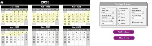 Annual Strategic Planning Calendar in Excel - Image 3