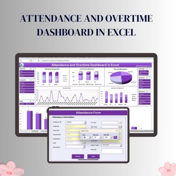 Attendance and Overtime Dashboard in Excel