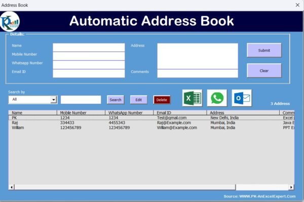 Automated Address Book with Auto WhatsApp and Email - Image 3