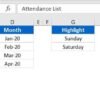 Automated Attendance Sheet in Excel - Image 7