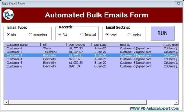 Automated Bulk Emails Form in Excel VBA - Image 3