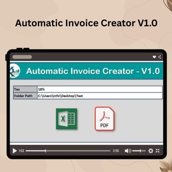 Automatic Invoice Creator V1.0 in Excel VBA