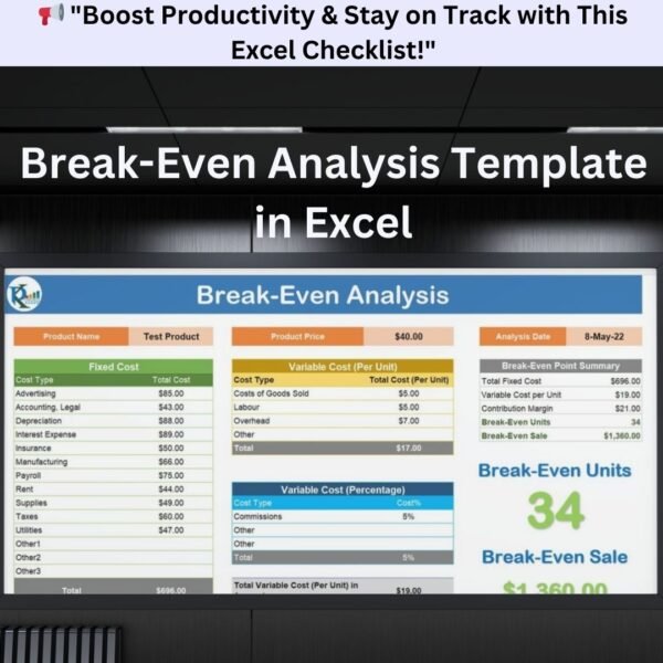 Break-Even Analysis Template in Excel