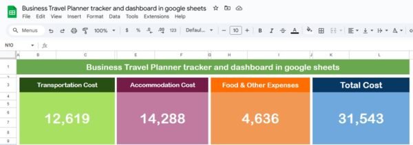 Business Travel Plan Tracker and Dashboard - Image 5