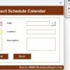 Construction Project Schedule Calendar in Excel - Image 4