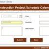 Construction Project Schedule Calendar in Excel - Image 9