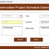 Construction Project Schedule Calendar in Excel - Image 10