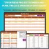 Construction Project Schedule Calendar in Excel