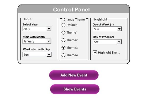 Corporate Social Responsibility Calendar in Excel - Image 4