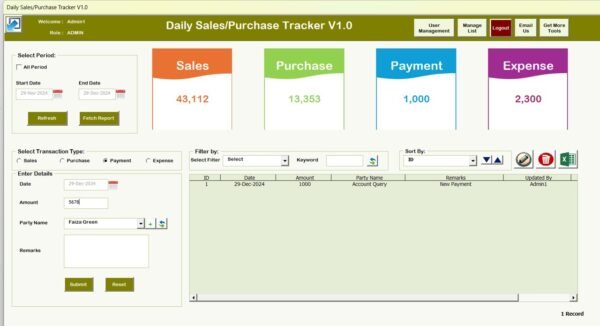 Daily Sales Purchase tracker V1.0 - Image 5