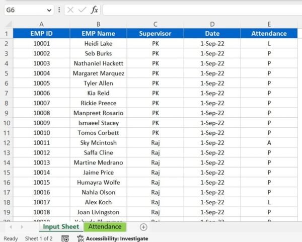 Dynamic Attendance Sheet Using Power Pivot - Image 2