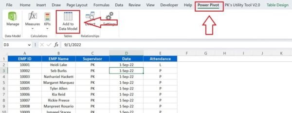 Dynamic Attendance Sheet Using Power Pivot - Image 4