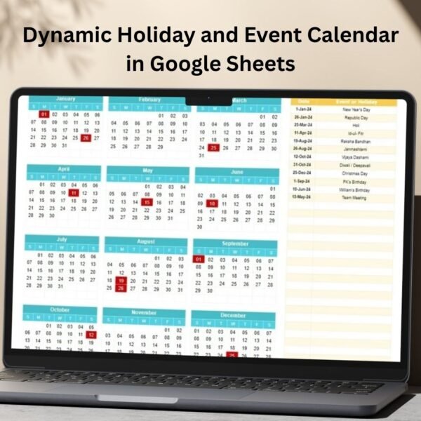 Dynamic Holiday and Event Calendar in Google Sheets
