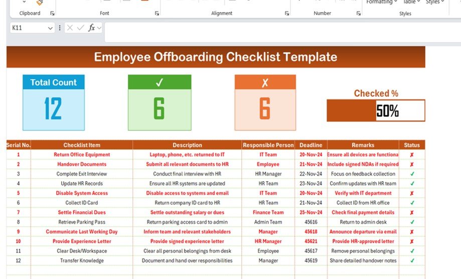 Employee Offboarding Checklist