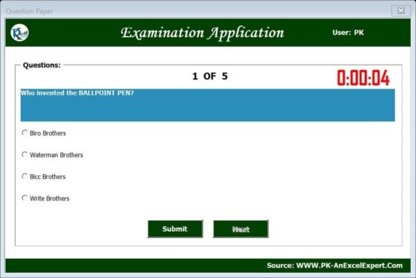 Exam Application Form with Timer - Image 2