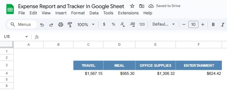 Expense Report and Tracker in Google Sheets - Next Gen Templates