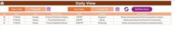 Financial Audit Calendar in Excel - Image 7