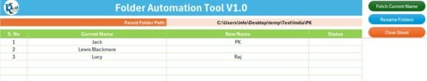 Folder Automation Tool V1.0 in Excel - Image 3