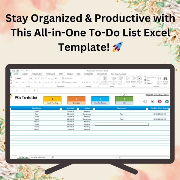 Fully Functional To-do List in Excel