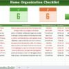 Home Organization Checklist in Excel - Image 2