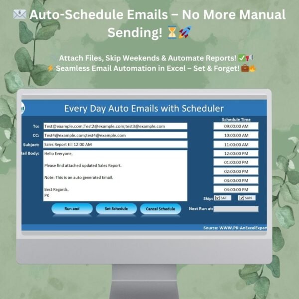 Hourly Auto Email with Scheduler