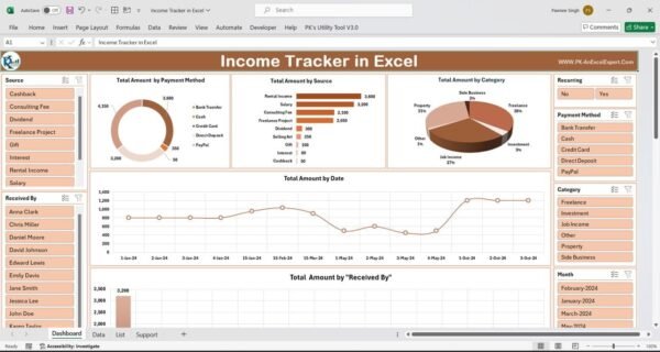 Income Dashboard in Excel - Image 2