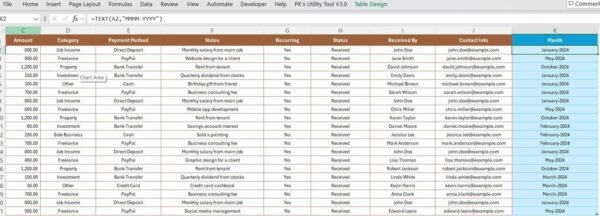 Income Dashboard in Excel - Image 3