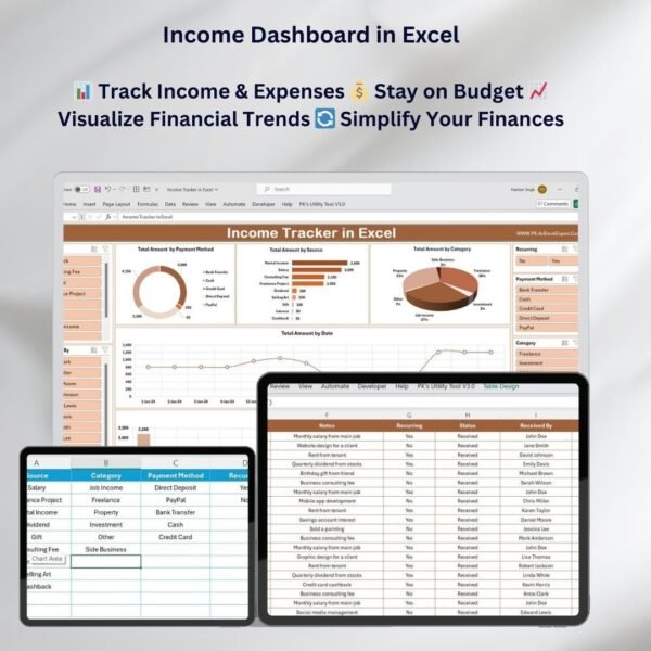 Income Dashboard in Excel