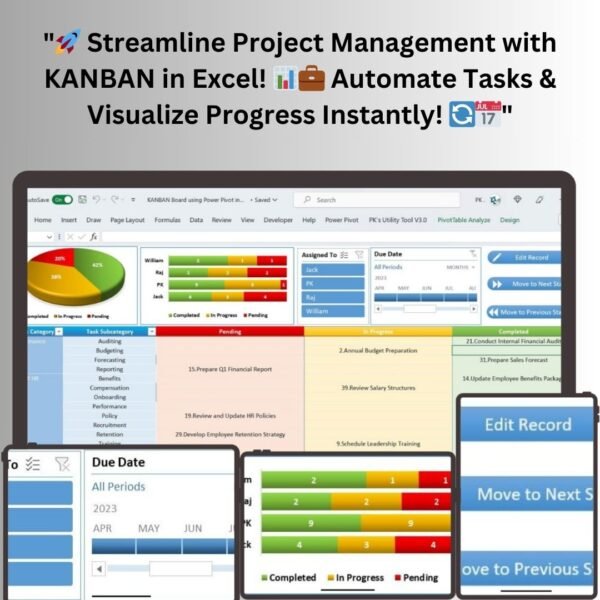 KANBAN Board with Power Pivot and VBA for Project Management