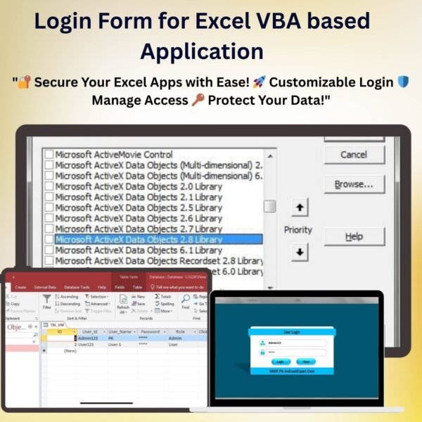 Login Form for Excel VBA based Application