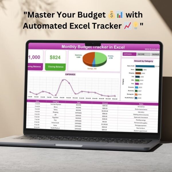 Monthly Budget Tracker in Microsoft Excel