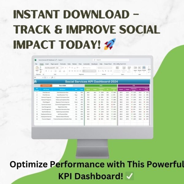 Social Services KPI Dashboard in Excel