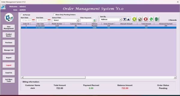 Order Management System V1.0 - Image 4