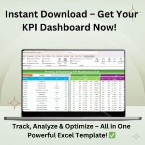 Printing & Publishing KPI Dashboard in Excel