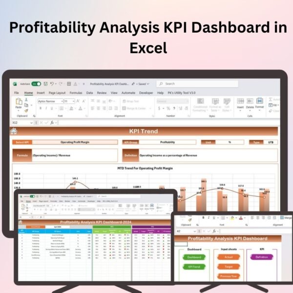 Profitability Analysis KPI Dashboard in Excel