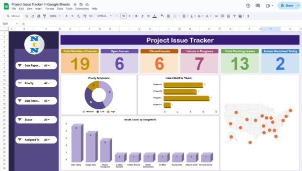 Project Issue Tracker in Google Sheets - Image 2