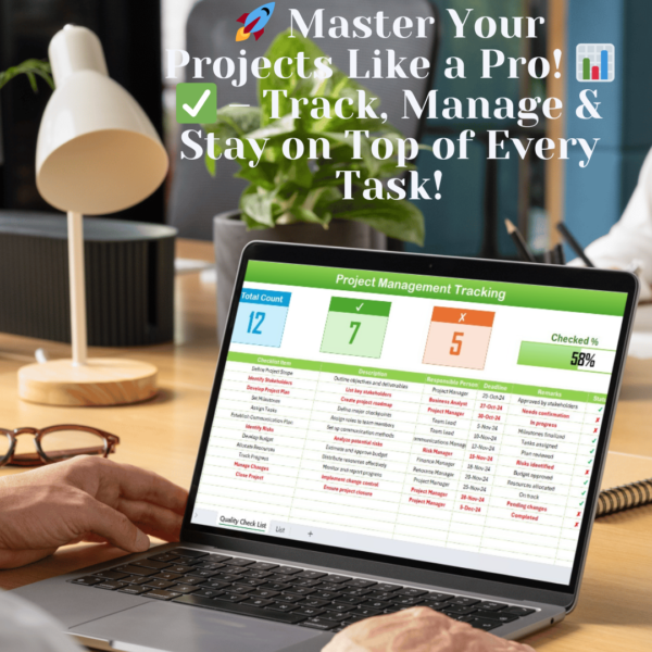 Project Management Checklist Templet in Excel