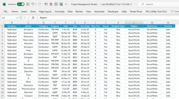 Project Management Student Dashboard in Power BI - Image 5