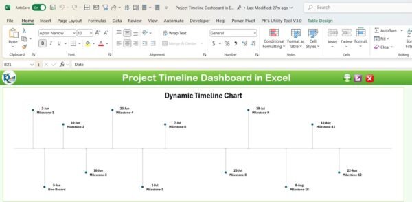 Project Timeline Dashboard in Excel - Image 7