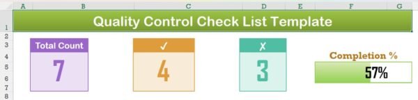 Quality Control Checklist Template in Excel - Image 4