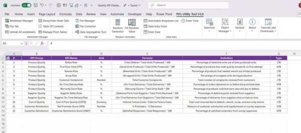 Quality KPI Dashboard in Excel - Image 8