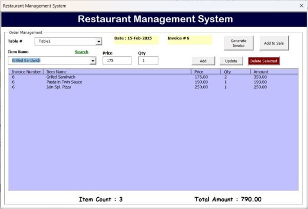 Restaurant Management System