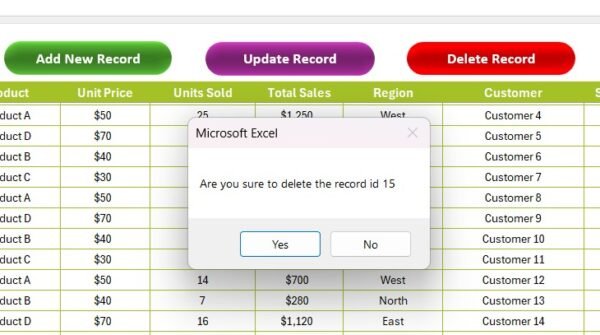 Sales Tracking Dashboard in Excel - Image 6