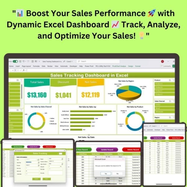 Sales Tracking Dashboard in Excel