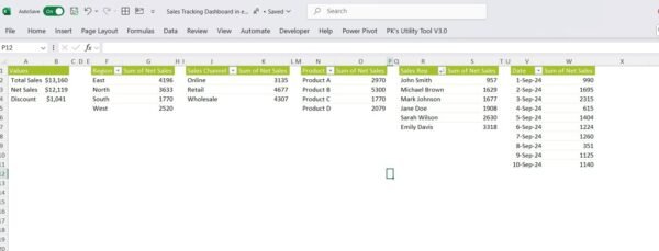 Sales Tracking Dashboard in Excel - Image 9