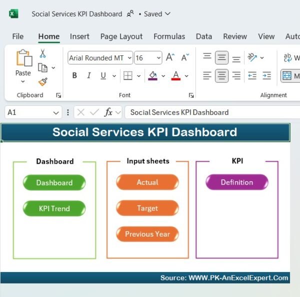 Social Services KPI Dashboard in Excel - Image 2